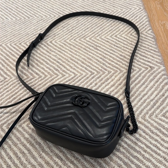 Gucci Marmot Mini Shoulder Bag Black Leather - Picture 11 of 16